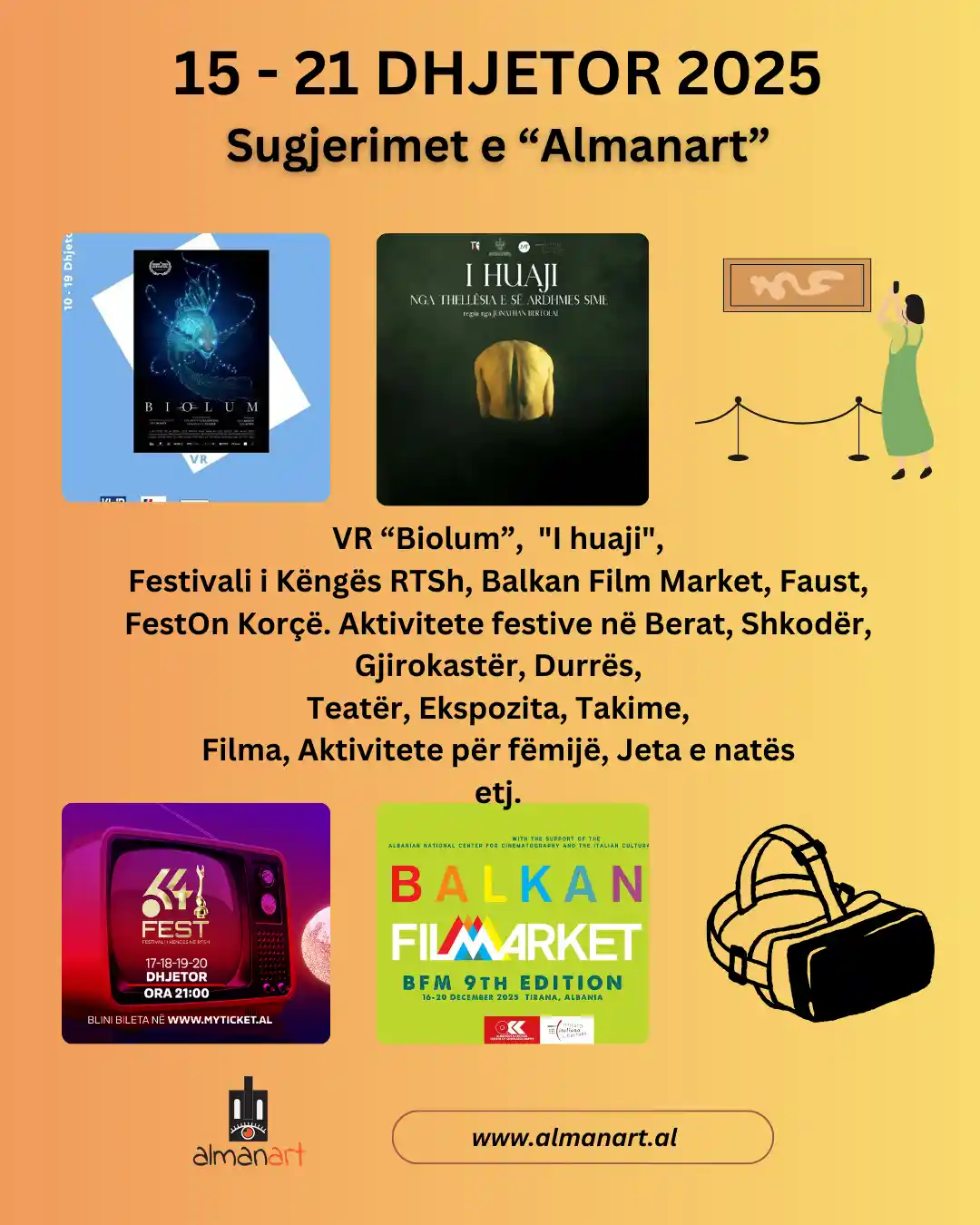 Eventet e javës 15-21 dhjetor 2025